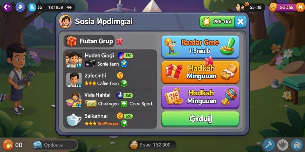 Tangkapan layar menampilkan grafis indah dari dunia permainan.